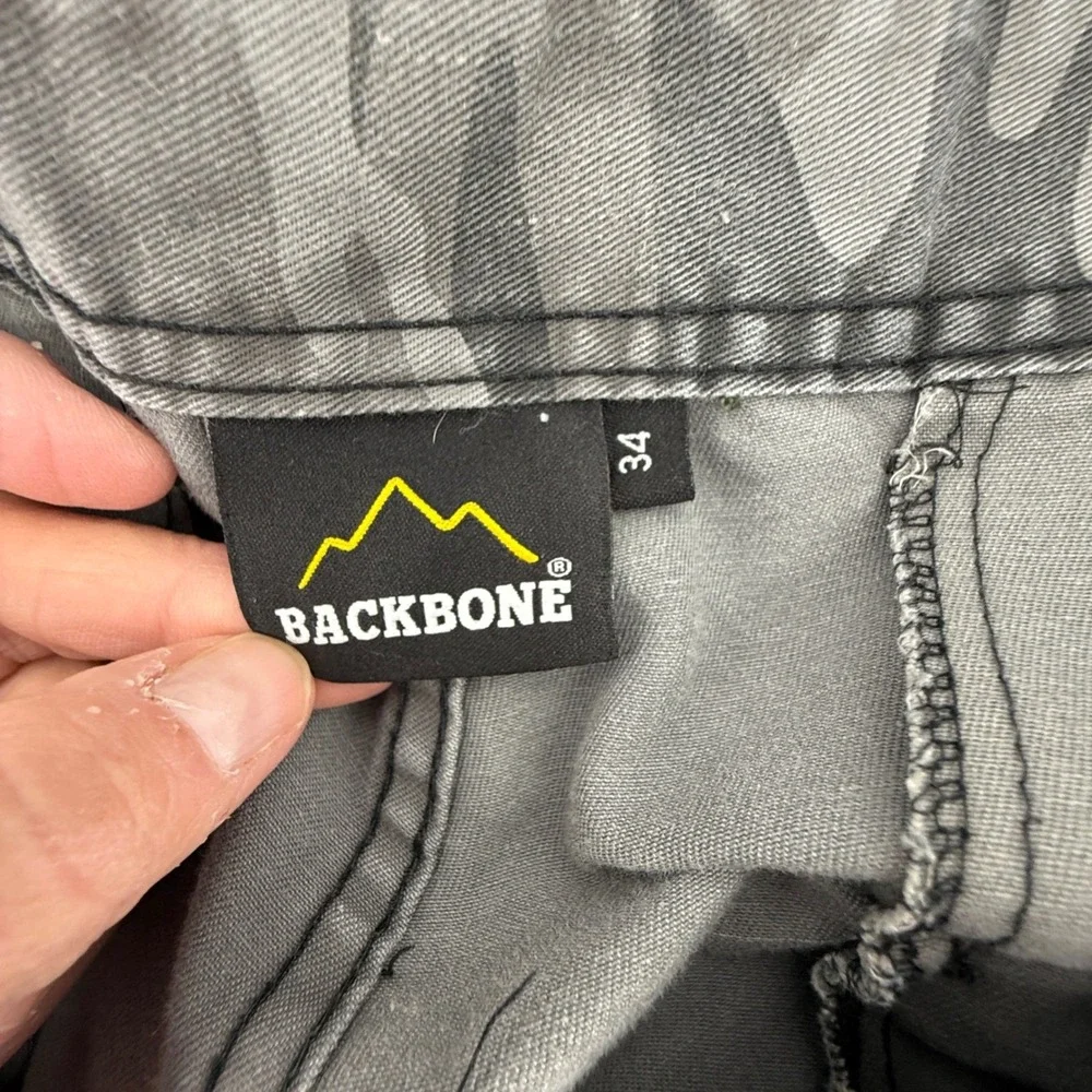 Backbone‎ Gray Camo Cargo Pants Utility Casual Streetwear Outdoor Everyday 34